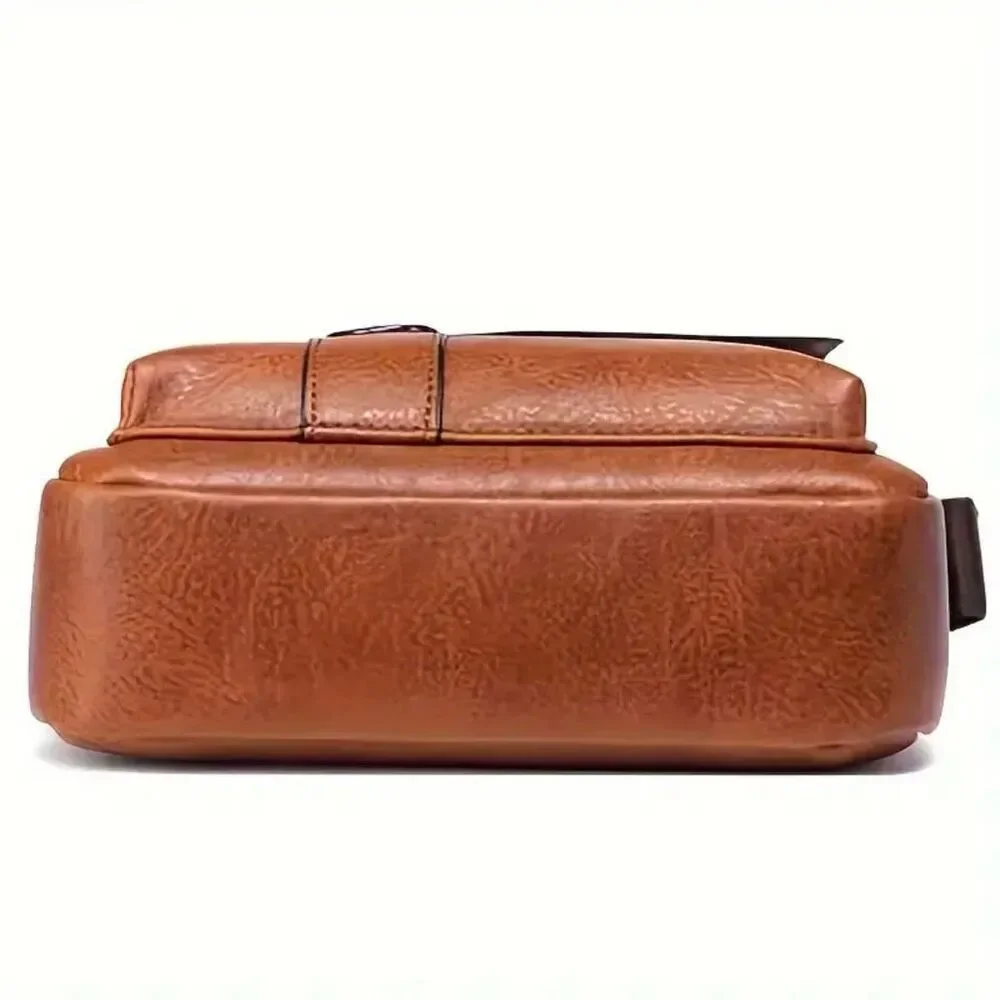 NWT Carlkimu Vintage Brown Shoulder Spacious Multi-Pocket Office Travel Bag